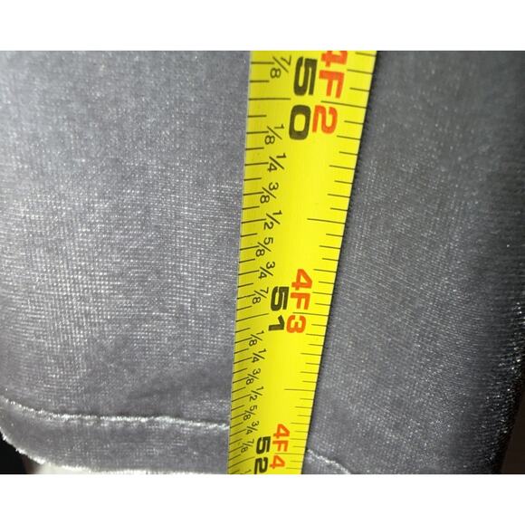 Adrianna Papell Gray Velvet Cocktail Dress Size 4 Illusion V Holiday Party - Picture 4 of 9